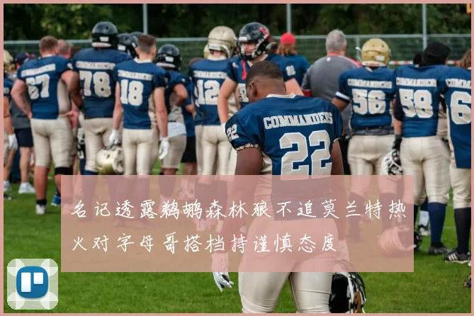 名记透露鹈鹕森林狼不追莫兰特热火对字母哥搭档持谨慎态度